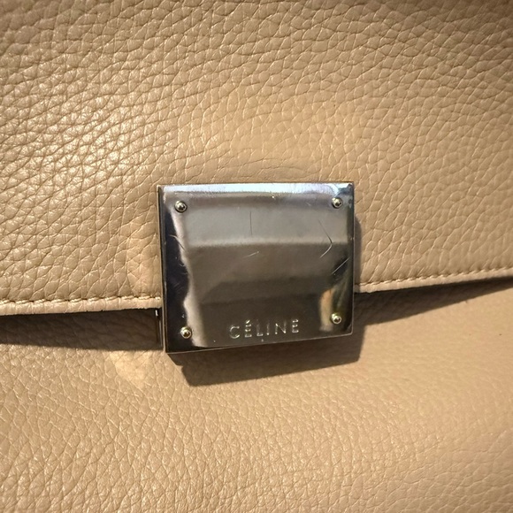 Céline trapeze bag in beige - Picture 10 of 14